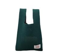 YYDPYZBD Sacs à Main tricotés Sac guichet en Tricot Creux de Gilet pour Femmes-Vert foncé
