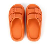 YYDPYZBD Sandales pour Femmes Easy Slip on Summer Holiday Back Buckle Chunky Sliders Sandales-Couleur Orange-37-38