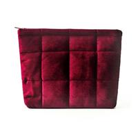 YYDPYZBD Trousse de Toilette pour Homme Maquillage, Voyage Femme, Sac Rangement Articles Toilette, À Main en Velours-Rouge Foncé