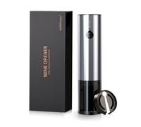 YYDSBAYS Tire Bouchon Électrique Ouvre Bouteille Automatique Décapsuleur pour Vin Professionnel pour Amateurs de Vins Cadeau (Argenté, avec Coupe-Capsule, Boîte Cadeau, Rechargeable, One-Touch)