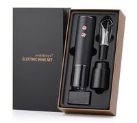 YYDSBAYS Tire Bouchon Électrique Ouvre Bouteille Automatique Décapsuleur pour Vin Professionnel pour Amateurs de Vins Cadeau de Luxe (Or, Jeu, Boîte Cadeau, Rechargeable)