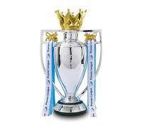 YYDSTES Réplique Du Trophée De La Coupe Barclays De Football Avec Ruban De Couleur Trophées Des Champion De La Ligue Anglaise Décoration De La Maison Ornements D'Affichage ComméMoratifs En Résine,16cm
