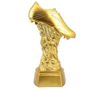 YYDSTES Trophée du Soulier d'or de Football Plaqué Résine Couleur Or Trophées du Meilleur Tir de Football Fans Bureau Décorations Maison Collection Affichage Ornements Cadeaux d'anniversaire,23cm
