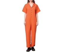 YYDSTYLE Costume d'Halloween de prisonnier pour hommes et femmes - Tenue de prisonnier orange - Uniforme de prison à manches courtes - Costume de costumade (orange, taille L)