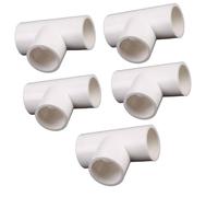 YYDSWTW 3 Voies en PVC ajusté l'égalité du Tee pour l'irrigation Tuyau et Distribution d'eau Blanc 50mm