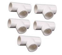 YYDSWTW Connecteur Tee Raccord en PVC 3 Voies pour Les tuyaux de vidange et la Structure de Support du Jardin couplage en Forme de T Durable Blanc 25mm