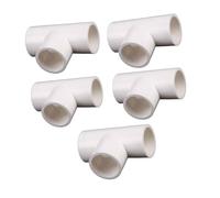 YYDSWTW PVC Pipe Tee 3 Way Equal Tee for Water Distribution and Garden Support Structure Blanc 50mm