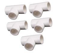 YYDSWTW T-Shirt PVC Tee 3 Voies égale pour la plomberie et Le Tuyau de vidange couplage en Forme de T Blanc 25mm
