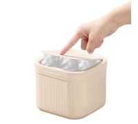 YYDSWTW Wastepaper bin mini poubelle de type presse couvercle poussière portable pour les petits déchets With lid