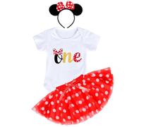 YYDSXK Ensembles Bébés Filles 1er Anniversaire, Tenue D'anniversaire pour Bébé Fille, Barboteuse Body, Robes Tutu, Bandeau Couronne, Bandeau Fleuri, pour la Baby Shower, Fête, Photographie