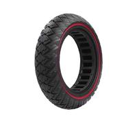 YYFHR Pneu plein for scooter électrique, compatible avec Xiaomi, Mi4 Ultra, NAVEE, S65C, pneu sans chambre à air 10 pouces 250 x 64, tout-terrain Jante pour trottinette électrique(Black red)