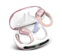 YYGGWL Casque Gaming Casque Bluetooth 5.3 Écouteurs avec Micro ENC HD Écouteurs Intra-Auriculaires De Sport Étanches TWS Casque Mains Libres Bluetooth Casque Conduction Osseuse(Rose Gold)