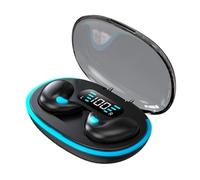 YYGGWL Casque Gaming Écouteurs De Sommeil X55 Mini Écouteurs TWS Bluetooth Écouteurs Stéréo Cachés avec Micro Appel HD Étanche pour Le Travail Casque Conduction Osseuse(Black)