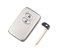 YYGGWL Coques de clé de Voiture Coque de clé télécommande Intelligente, pour, RAV4, Land, Cruiser, Prado, Camry, Highlander, Prius 2010 - 2013 Boîtier Clef de Voiture(2 Button with Blade)