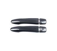 YYGGWL Garniture chromée pour poignée Compatible Avec Koleos HZG 2017-2020 Décoratif Poignée De Porte 1 Trou Antiravure Accessoires(2 doors carbon fiber pattern)