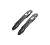 YYGGWL Garniture chromée pour poignée Compatible Koleos Y 2007-2016 Protège-Poignée Double Intelligent Sans Perçage Protection Antirayure Pour Encoche Et Poignée(2 doors carbon fiber pattern)