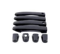 YYGGWL Garniture chromée pour poignée Couvre-poignée De Porte Extérieure À Trou Unique Pour Jade 2014-2020, Accessoire De Personnalisation(Dual smart carbon fiber pattern)