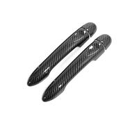 YYGGWL Garniture chromée pour poignée Pour Alpine A110 2017-2022 Coupé Protège-poignées Sans Perçage Anti-Rayures Protection De Cuvette Extérieure(Motif en fibre de carbone)