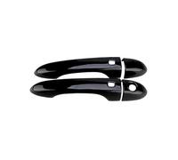 YYGGWL Garniture chromée pour poignée Pour Maserati Ghibli Quattroporte Levante Cache Poignée Monotrou Double Capteur Anti-rayures Sticker Décoratif Auto(2 doors bright black)