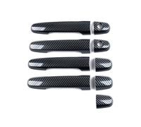 YYGGWL Garniture chromée pour poignée Pour Toyota Innova 2003-2011 Protège-Poignée Monotrou Double Intelligent Accessoires Anti-Rayures pour Modification de Gâche(Double-hole carbon fiber 9 pieces)