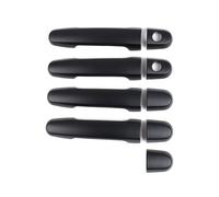 YYGGWL Garniture chromée pour poignée Pour Toyota Innova 2003-2011 Protège-Poignée Monotrou Double Intelligent Accessoires Anti-Rayures pour Modification de Gâche(Double hole matte black 9 pieces)