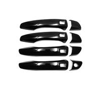 YYGGWL Garniture chromée pour poignée Pour Zafira Life 2019-2022 - Couvre-Poignée 4-Fonctions À Trou Unique - Film Protecteur Antidérapant Pour Cadre Extérieur De Porte(Bright black)