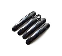 YYGGWL Garniture chromée pour poignée Protège-poignées mono-trou/bi-trou pour Superb 3U 2002-2008 Kit de protection anti-rayures pour cuvette de porte extérieure(Single-hole carbon fiber pattern)