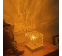 YYGJYGOO Lampe à eau céleste, lampe de table, projecteur de galaxie pour chambre à coucher, lumière sensorielle de vagues d'océan avec 16 couleurs, lampes de table de nuit pour la maison