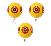 YYHCC Lot de 3 répulsifs anti-oiseaux, ballon répulsif contre les oiseaux, balcon, protection contre les hirondelles, protection contre les oiseaux, balcon avec yeux réfléchissants et bandes