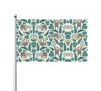 YYHHAOFA Adorables drapeaux décoratifs d'extérieur en polyester de haute qualité, couleurs vives, séchage rapide et installation facile pour terrasse, cour, fête - 0,9 x 1,5 m