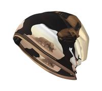 YYHHAOFA Ancient Behemoth Bonnet tricoté pour adulte Imprimé Chapeau décontracté Bonnet élastique sans bord Unisexe Noir