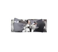 YYHHAOFA Bandeau avec nœud pour bébé imprimé chien husky mignon : doux et extensible pour photos et fêtes prénatales - 0-6 mois