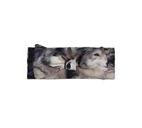 YYHHAOFA Bandeau avec nœud pour bébé imprimé deux loups - Doux et extensible pour photographie de nouveau-né et cadeaux de fête prénatale