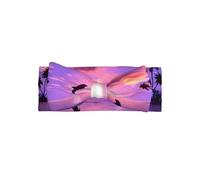 YYHHAOFA Bandeau avec nœud pour bébé Motif dauphins coucher de soleil - Doux et extensible pour photographie de nouveau-né et cadeaux de fête prénatale