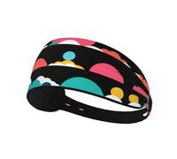 YYHHAOFA Bandeau de sport coloré avec motif monde humain pour femme, bandeau élastique d'été résistant à la transpiration