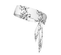 YYHHAOFA Bandeau de sport multifonction pour homme et femme Motif fleur de jasmin Séchage rapide Évacuation de l'humidité