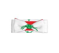YYHHAOFA Bandeau pour bébé avec nœud imprimé drapeau du Liban : doux et extensible pour photos et fêtes prénatales 0-6 mois