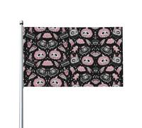 YYHHAOFA Bannière décorative d'extérieur en polyester avec imprimé chat citrouille d'Halloween 0,9 x 1,5 m - Couleurs vives, séchage rapide et facile à suspendre pour jardin, terrasse et décorations