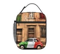 YYHHAOFA Beau sac à déjeuner isotherme portable imprimé Italie adapté pour les étudiants pour le travail et les voyages