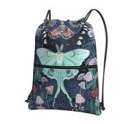 YYHHAOFA Beau sac à dos avec cordon de serrage imprimé papillon de nuit - Sac de sport durable, léger et résistant à l'eau pour les voyages, le sport et le transport quotidien