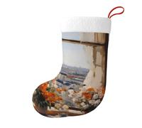 Yyhhaofa Beaux Pylons au loin Imprimer Chaussettes décoratives de Noël pour remplir de petits cadeaux tels que des bonbons et des petits jouets