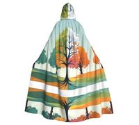 YYHHAOFA Belle cape à capuche pour adulte imprimée arbre quatre saisons est une cape super grande, confortable et durable