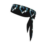 YYHHAOFA Blue Heart Gardenia Picture Foulard de sport absorbant la transpiration et respirant Bandeau de mouvement Double face
