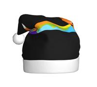 YYHHAOFA Bonnet de Noël bébé renard sur l'arc-en-ciel pour adulte pour homme et femme vêtements bandeau pour les occasions festives