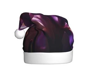YYHHAOFA Bonnet de Noël imprimé iris violet pour adulte, bord doux et moelleux, léger et confortable