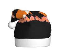 YYHHAOFA Bonnet de Noël motif petit renard dans les pétales pour adulte, ce qui en fait un cadeau amusant et durable pour homme et femme