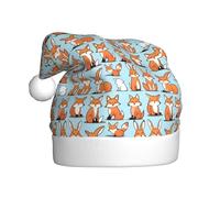 YYHHAOFA Bonnet de Noël motif renard dans différentes poses pour adulte, ce qui en fait un cadeau amusant et durable pour homme et femme