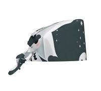 YYHHAOFA Bonnet de travail de nettoyage motif petit fantôme sautant image de saut pour homme et femme, réglable, respirant noir