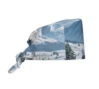 YYHHAOFA Bonnet de travail de nettoyage sous les montagnes enneigées pour homme et femme, réglable, respirant, noir