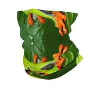 YYHHAOFA Cache-cou actif imprimé grenouille verte aux yeux jaunes - Cache-cou sans couture à séchage rapide pour les aventures en plein air et un usage quotidien élégant